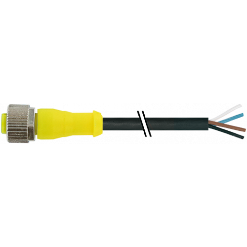 7357-12221-6540200 M12 female 0° with cable AIDA