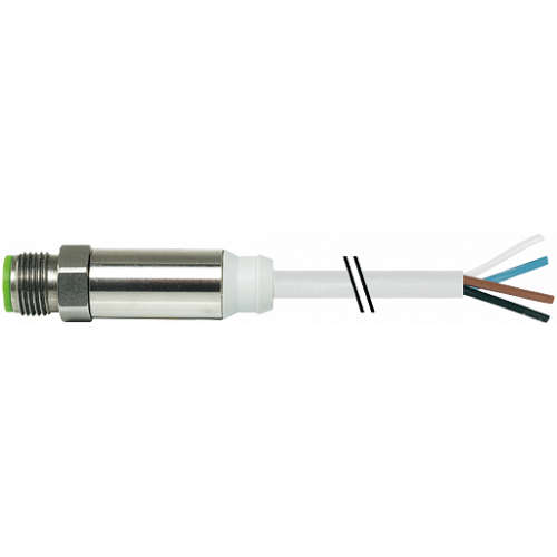7044-12021-2140100 M12 Steel male 0° A-cod. with cable