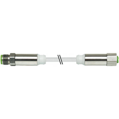7044-40021-2140060 M12 Steel male 0° / M12 Steel female 0° A-cod.