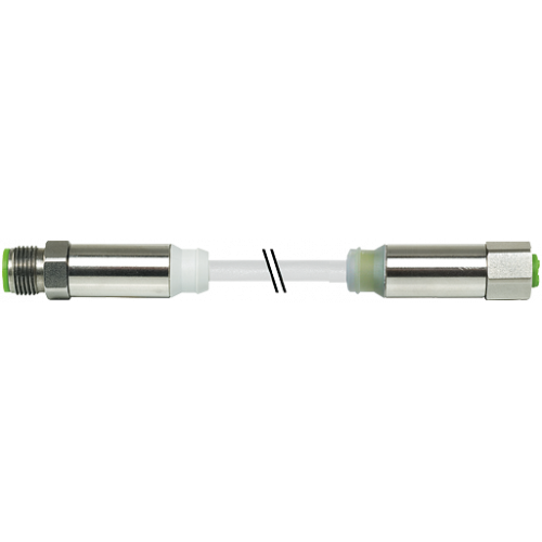 7044-40312-2140800 M12 Steel male 0°/ M12 Steel female 0° A-cod. LED
