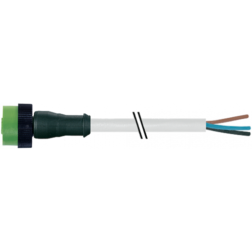 7050-12221-2340300 MQ12 female 0° A-cod. with cable