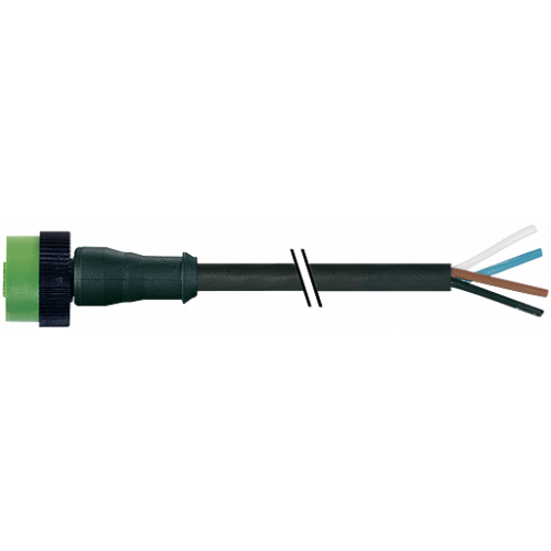 7050-12221-6144000 MQ12 female 0° A-cod. with cable