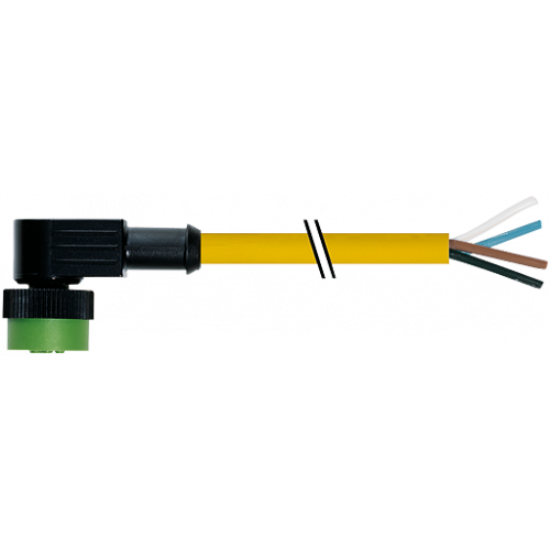 7050-12341-0140500 MQ12 female 90° A-cod. with cable