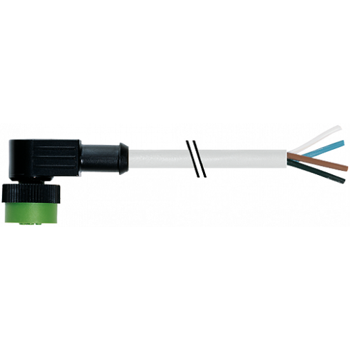 7050-12341-2340300 MQ12 female 90° A-cod. with cable