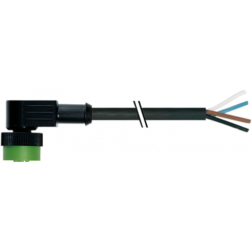 7050-12341-6140150 MQ12 female 90° A-cod. with cable