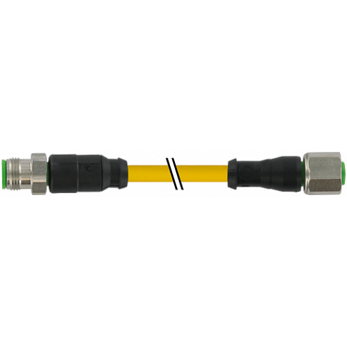 7002-40021-0140100 M12 male 0° / M12 female 0° A-cod. V2A