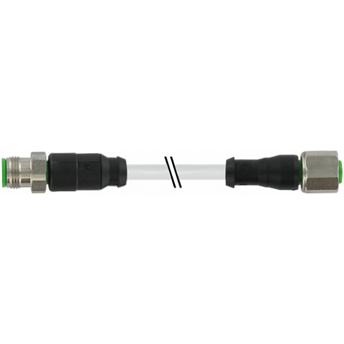 7002-40021-2140300 M12 male 0° / M12 female 0° A-cod. V2A