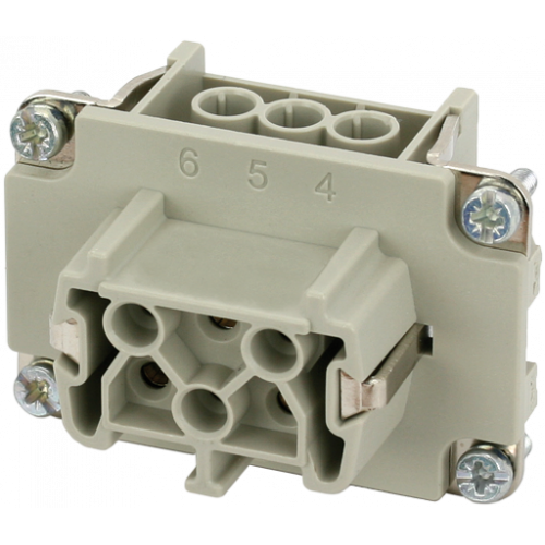 70MH-EB006-DS03020 B6 female 6-pole, screw t., 500 V, 16 A