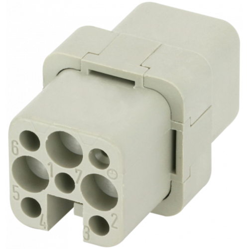 70MH-EB007-AC01020 A3 female 7-pole, crimp t., 250 V, 16 A