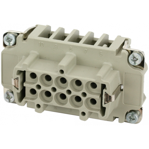 70MH-EB010-EC03020 B10 female 10-pole, crimp t., 500 V, 16 A