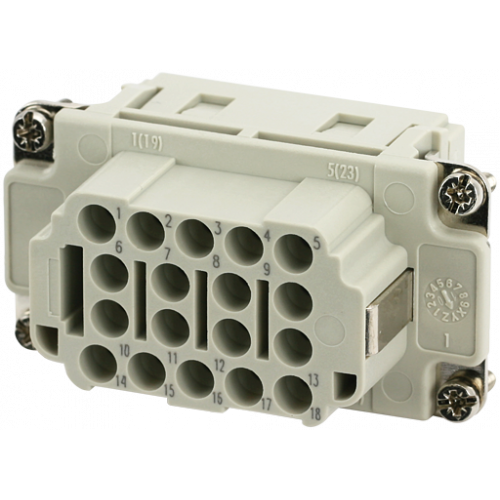 70MH-EB018-EC03020 B10 female 18-pole, crimp t., 500 V, 16 A