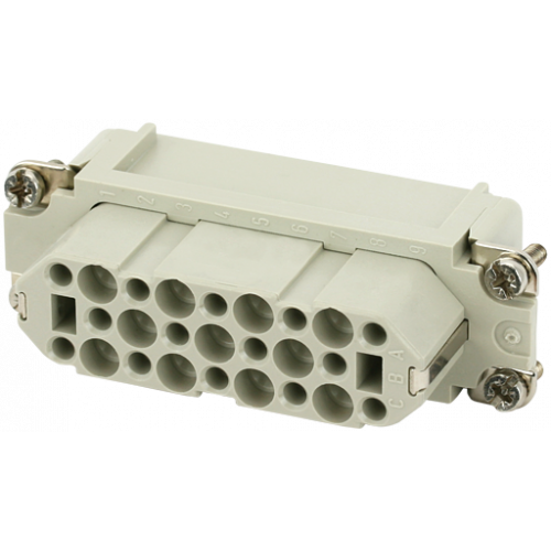 70MH-EB025-CC01010 A16 female 25-pole, crimp t., 250 V, 10 A