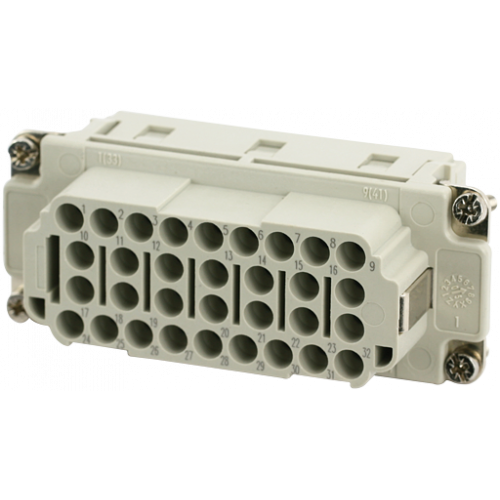 70MH-EB032-FC03020 B16 female 32-pole, crimp t., 500 V, 16 A