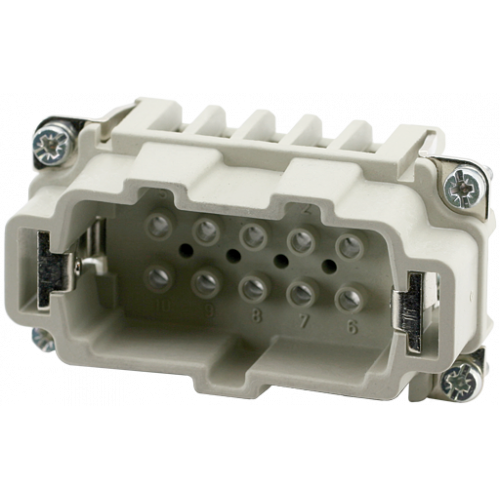 70MH-ES010-EC03020 B10 male 10-pole, crimp t., 500 V, 16 A