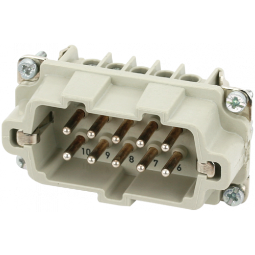 70MH-ES010-ES03020 B10 male 10-pole, screw t., 500 V, 16 A