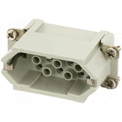 70MH-ES015-BC01010 A10 male 15-pole, crimp t., 250 V, 10 A