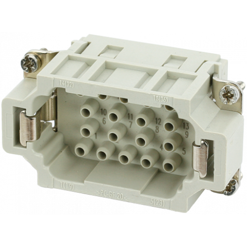 70MH-ES018-EC03020 B10 male 18-pole, crimp t., 500 V, 16 A