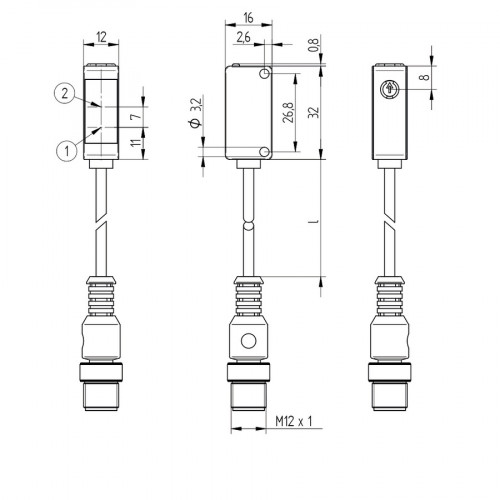 P1KL020 Retro-Reflex Sensor Universal
