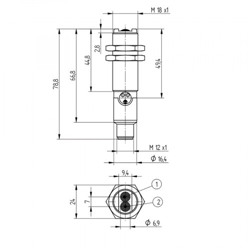 OHD202A0103 Reflex Sensor with Background Suppression