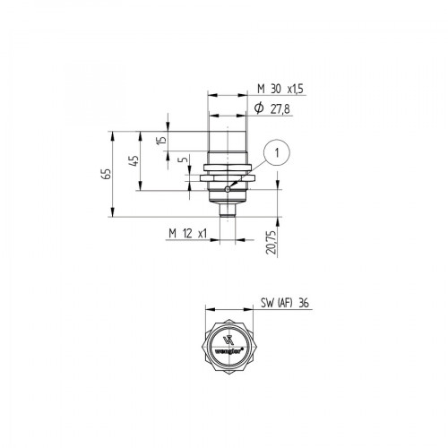 I30A002 Inductive Sensor Welding Field Resistant with Correction Factor 1