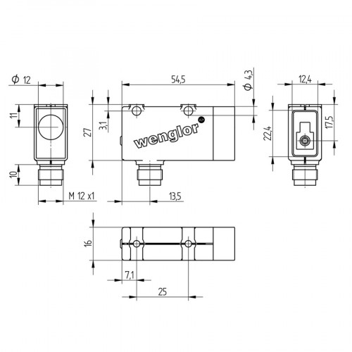OKM453C0202 Retro-Reflex Sensor for Transparent Objects