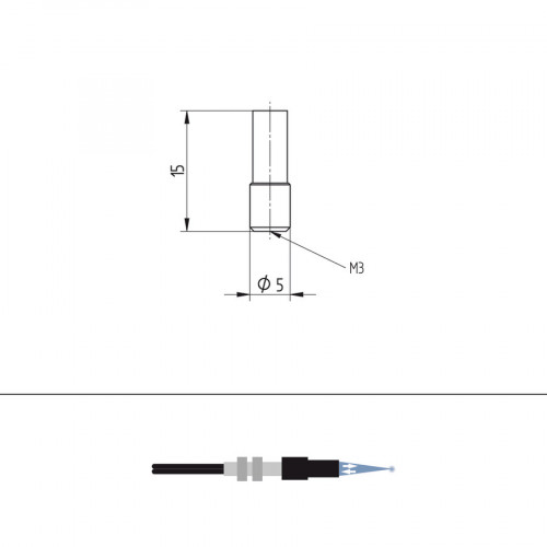 LA28 Lens for Plastic Fiber-Optic Cable with Focused Light Spot