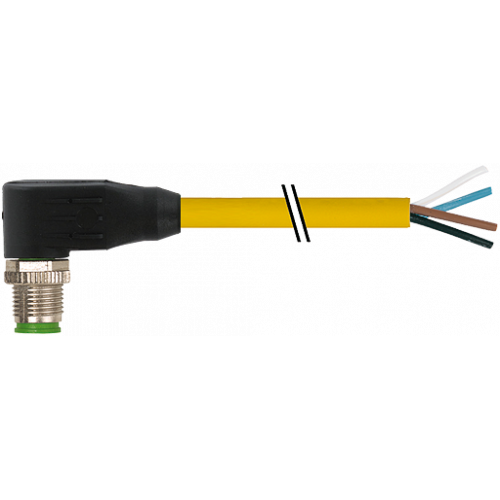 7700-12101-1500060 M12 male 90° A-cod. with cable