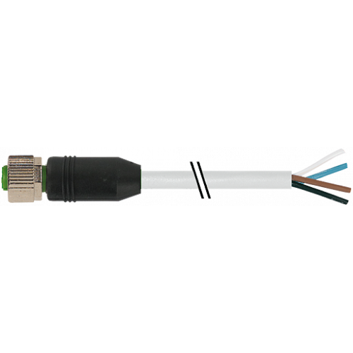 7060-12221-8620500 M12 female 0° A-cod. with cable