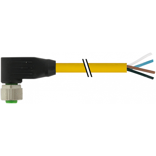 7700-12341-1500060 M12 female 90° A-cod. with cable