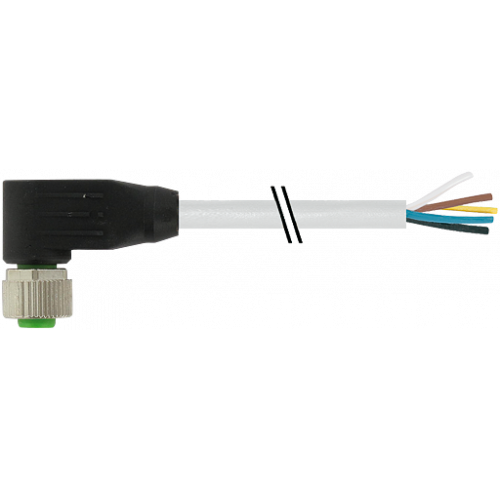 7999-12361-2180300 M12 female 90° A-cod. with cable