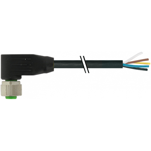 7999-12361-6380500 M12 female 90° A-cod. with cable