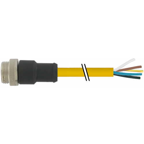 7700-A5001-U1D0150 Mini (7/8) 5 pole, Male (Ext.) 0° w/ Cable