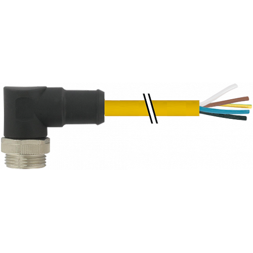 7700-A5011-U1D0150 Mini (7/8) 5 pole, Male (Ext.) 90° w/ Cable