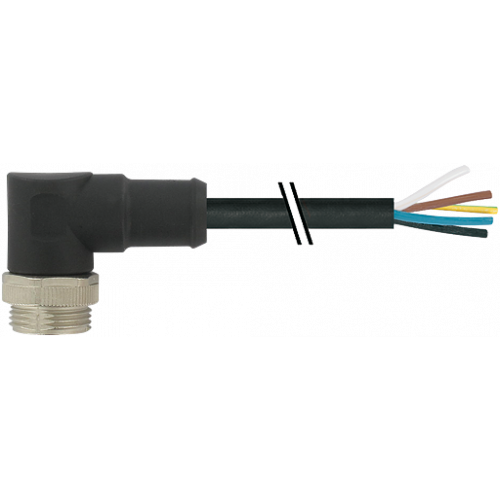 7700-A5011-UMD0150 Mini (7/8) 5 pole, Male (Ext.) 90° w/ Cable
