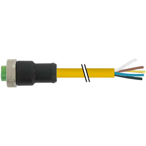 7700-A5021-U1D0150 Mini (7/8) 5 pole, Female 0° w/ Cable