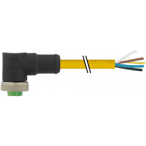 7700-A5031-U1D0150 Mini (7/8) 5 pole, Female 90° w/ Cable