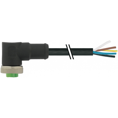 7700-A5031-UMD0150 Mini (7/8) 5 pole, Female 90° w/ Cable