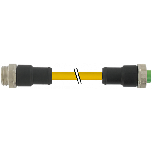 7700-A5A01-U1D0150 Mini (7/8) 5 pole, Male (Ext.) 0°/Female 0°