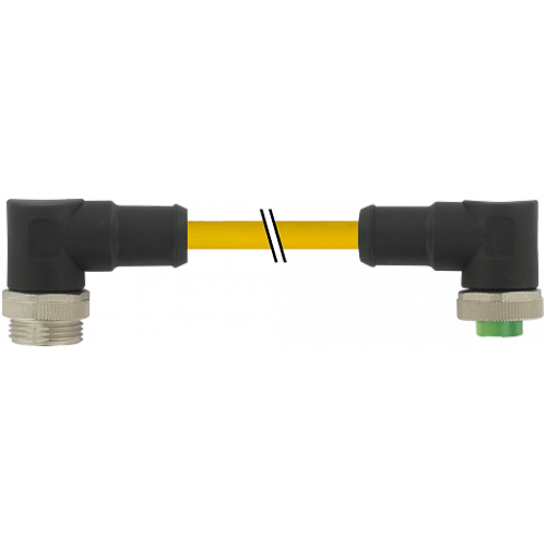 7700-A5A31-U1D0150 Mini (7/8) 5 pole, Male (Ext.) 90°/Female 90°