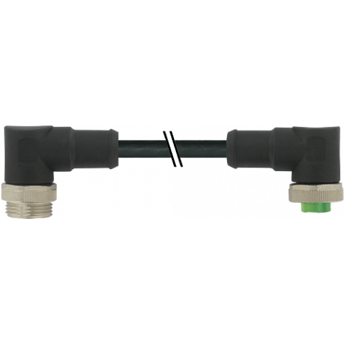 7700-A5A31-UMD0150 Mini (7/8) 5 pole, Male (Ext.) 90°/Female 90°