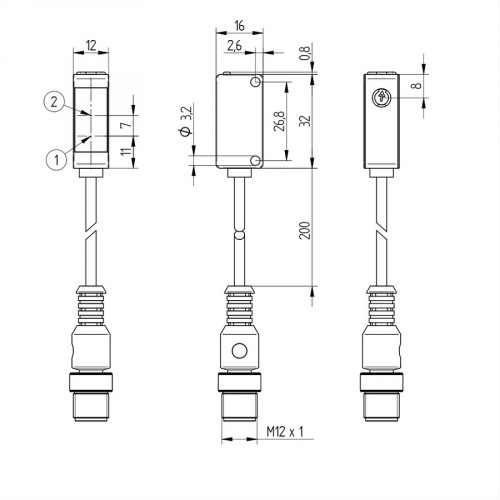 P1KL027 Retro-Reflex Sensor Universal