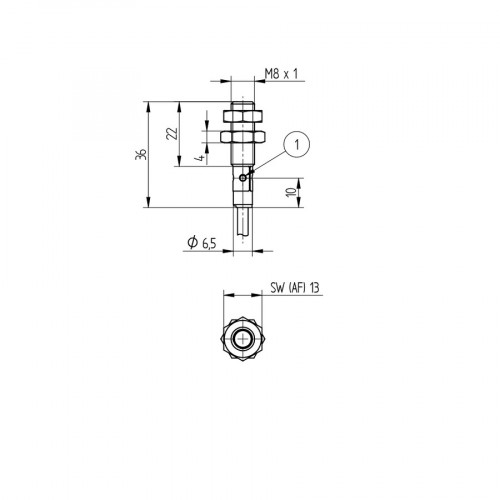 I08H053 Inductive Sensor with Increased Switching Distance
