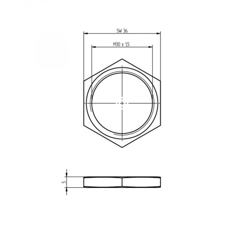 MUTTER-M30-E002 Hex Nut M30 × 1,5