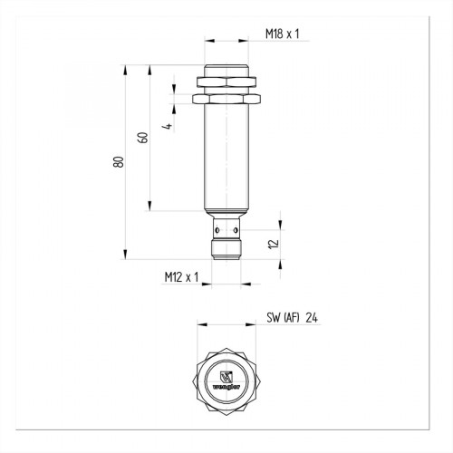 I18H028 Inductive Sensor with Increased Switching Distance