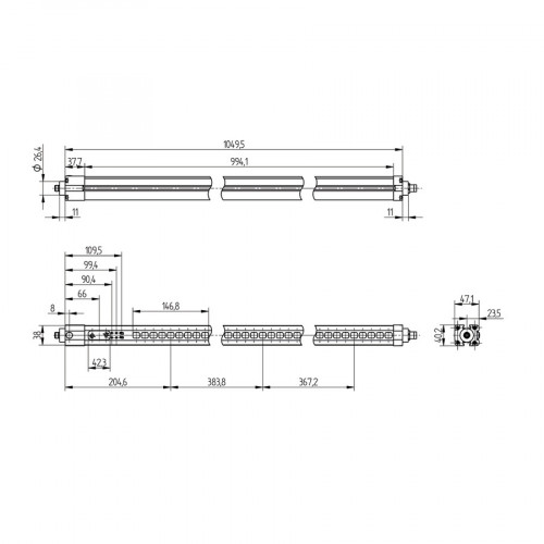 SB4-40IE080C1 Safety Light Array Body Protection