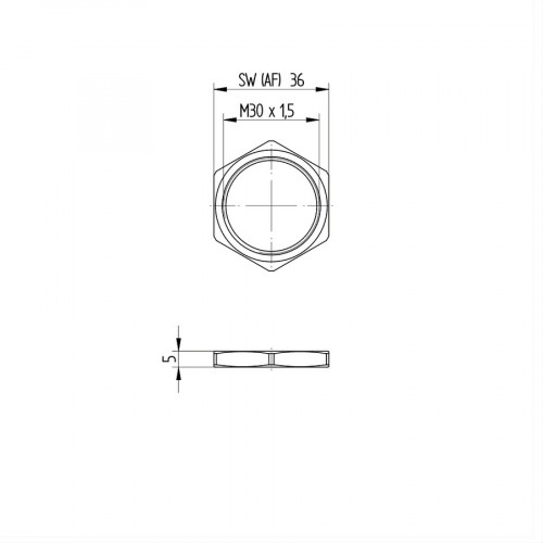 MUTTER-M30-E003 Hex Nut M30 × 1,5