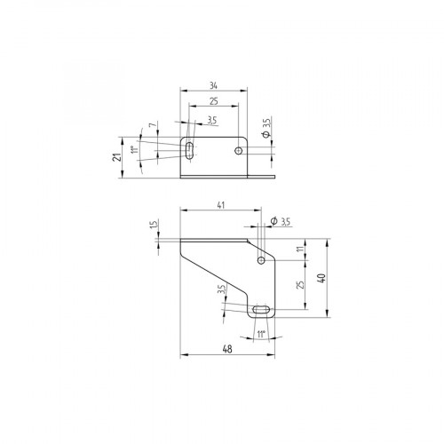 WM-SET Mounting Bracket for 54,5 × 27 × 16 mm (M)