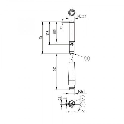 HB03PDT7K Reflex Sensor with Background Suppression