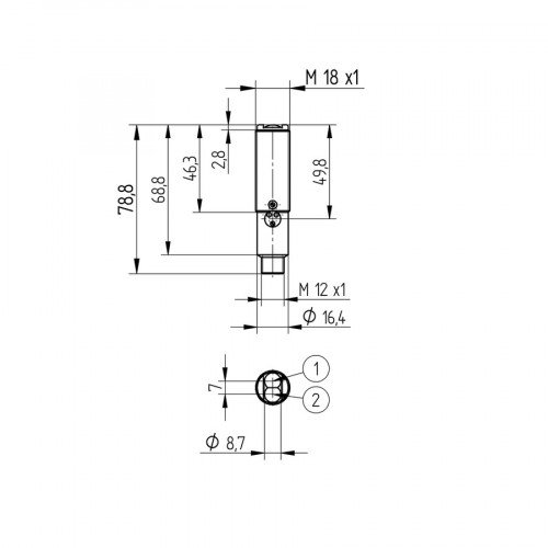 ED98PC3 Through-Beam Sensor