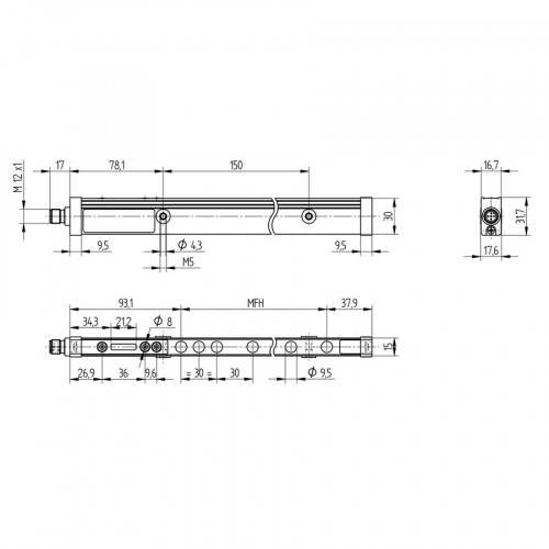 OEEB452U0135 Light Curtain for Measuring Tasks